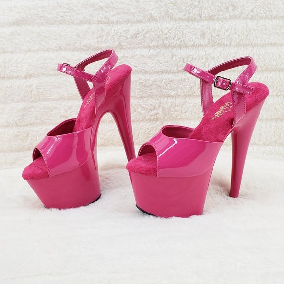 Ankle Strap Pink Pleaser Heels Hot Pink Patent Ankle Strap